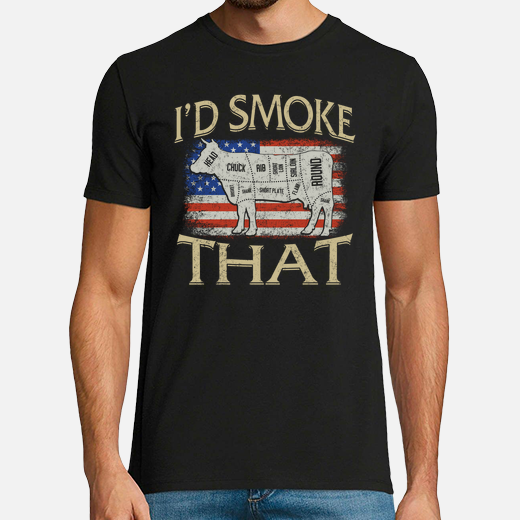 id smoke that shirt usa american flag bbq grilling outdoor beef meat smoker grill brisket barbeque g