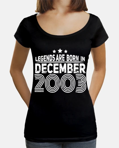 Tee-shirt idée cadeau légendes décembre 2003