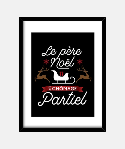 Cadre idée cadeau père noel humour