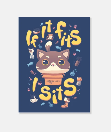 Wall if it fits i sits meme cats