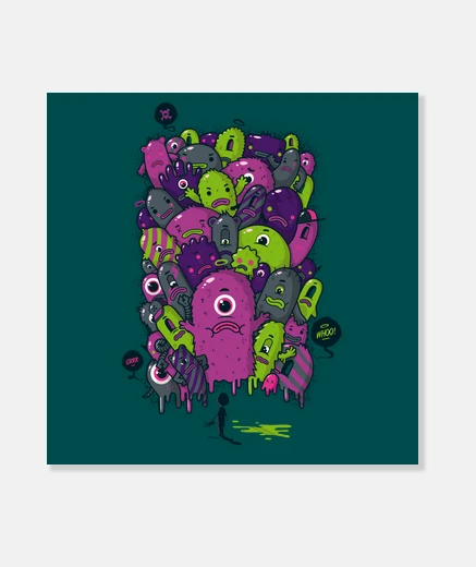 Stampa il bambino e monsters