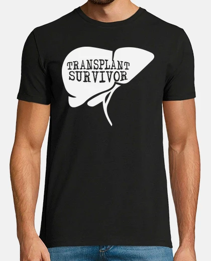 T-shirt il destinatario del trapianto di fegato sopravvive maglietta grafica regalo guerrieri coraggiosi rec