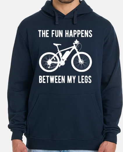 Felpa il divertimento avviene tra le mie gambe divertente ciclista umorismo adulto
