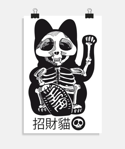 Poster il gatto dlei fortuna