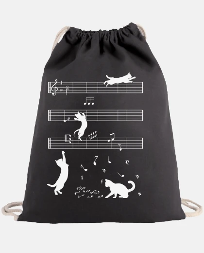Borsa il gatto porta la musica