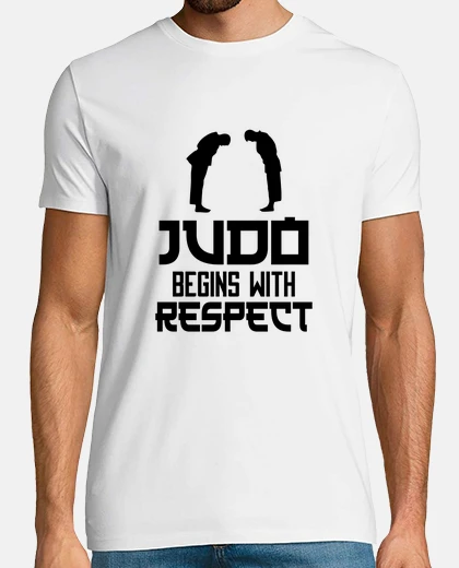T-shirt il judo inizia con il rispetto