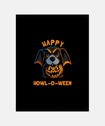 Quadro il malvagio cane beagle di halloween pi