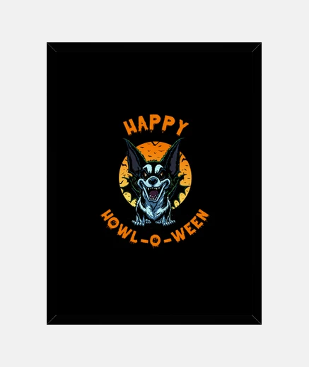 Quadro il malvagio cane beagle di halloween pi