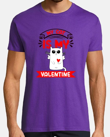 T-shirt il mio gatto è il mio san valentino