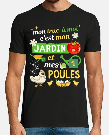 T-shirt il mio giardinosauro e le mie galline