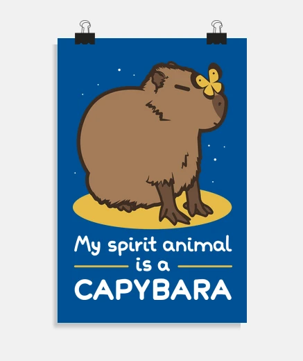 Poster il mio spirit animale è un cap ybara