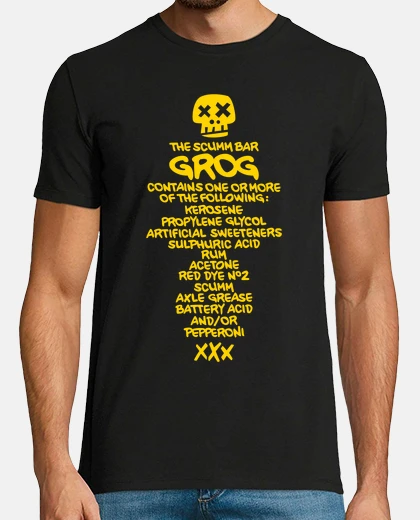 T-shirt il segreto del  monkey island: grog ricetta