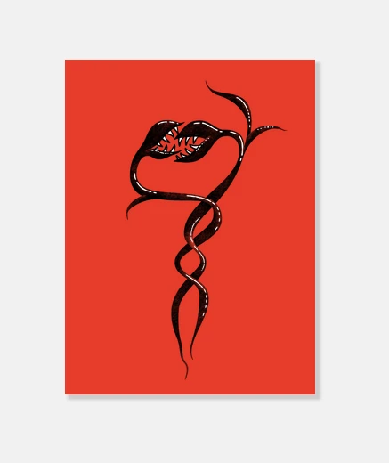 Stampa il serpente pianta i serpenti innamorat