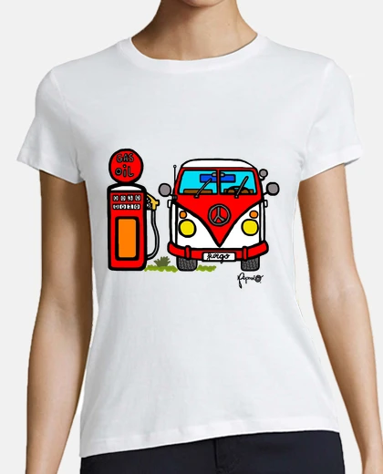 T-shirt il van rifornito di carburante