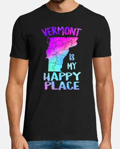 T-shirt il vermont è il mio posto felice maglietta del vermont maglietta dello stato del vermont regali del 