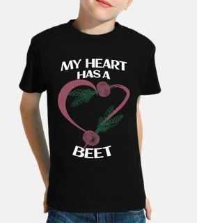 il mio cuore ha un disegno di barbabietola bambini, bambini, piccoli t-shirt