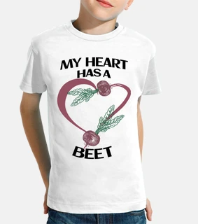il mio cuore ha un disegno di barbabietola bambini, bambini, piccoli t-shirt