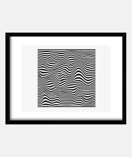 Cadre Illusion optique psychédélique