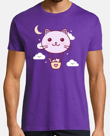 Tee-shirt illustration de chat b all oon kawaii