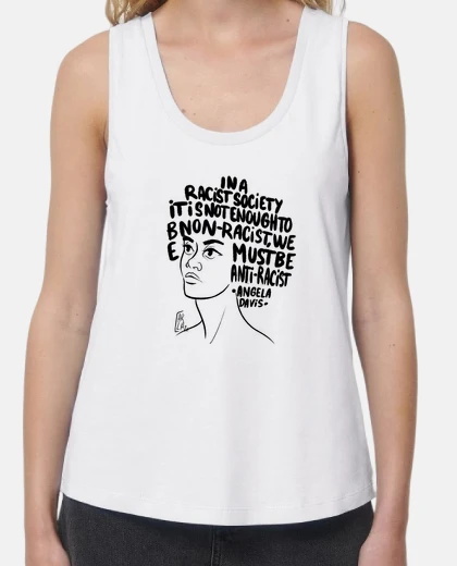 Camiseta Ilustración Angela Davis tirantes