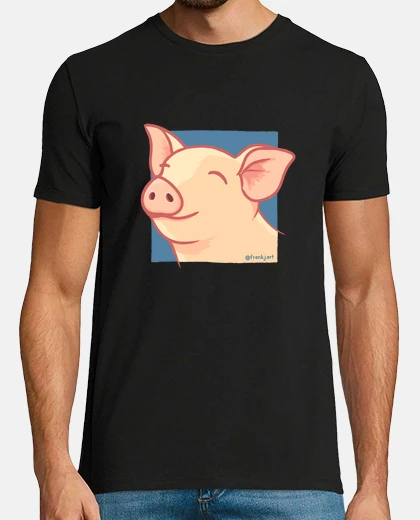 Camiseta Ilustración de lindo cerdo