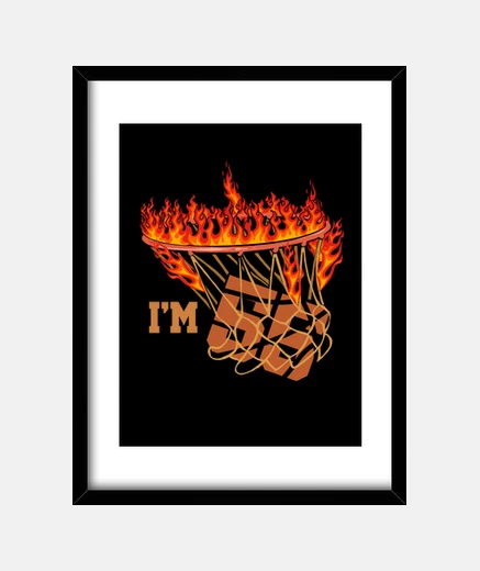 Framed Im 55 Sports Basketball Player 55th