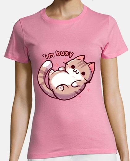Playera im busy kawaii cat