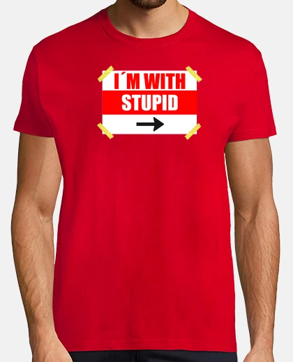 T-shirt im con stupido rosso