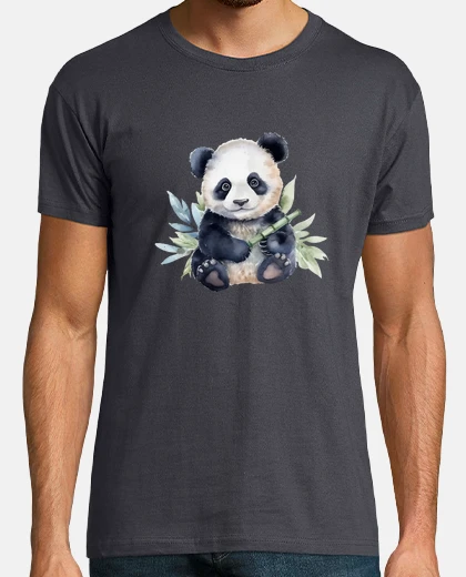 T-shirt immagine del panda dell39acquerello del