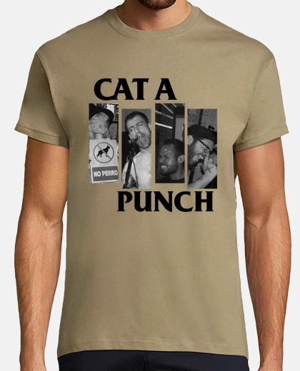 T-shirt immagini di cat a punch o flag
