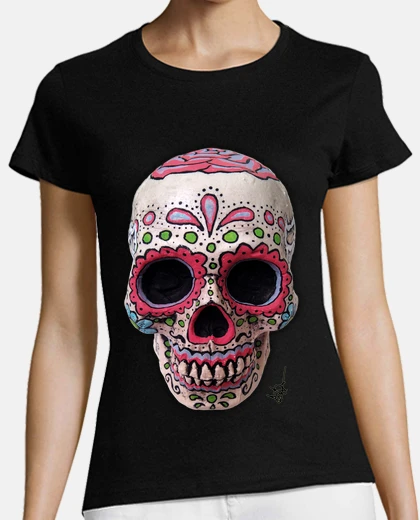 Tee-shirt immobilier  tête de mort  mexicain !!!