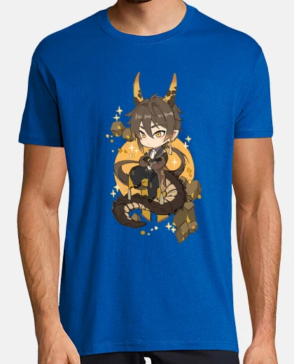 T-shirt impatto di zhongli chibi genshin