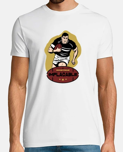 T-shirt implacabile giocatore di rugby