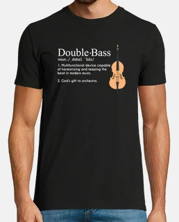 impresión de instrumento de bajo vertical gráfico de definición de contrabajo