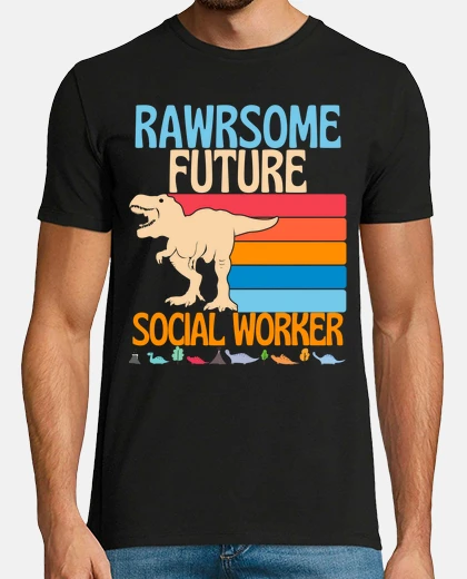 Camiseta impresionante futuro dinosaurio trabaja