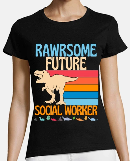 Camiseta impresionante futuro dinosaurio trabaja