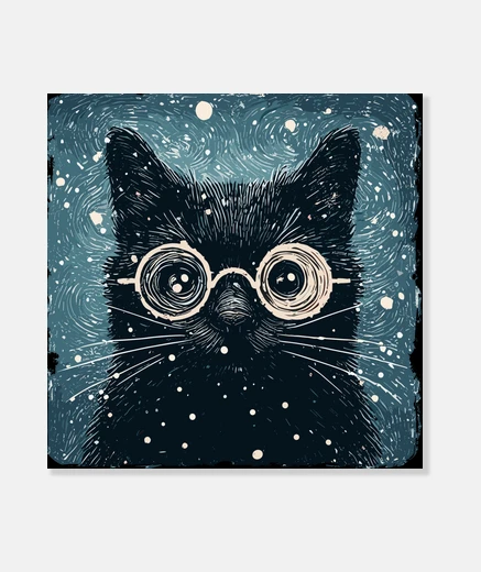 Stampa impressionismo artistico del gatto nero