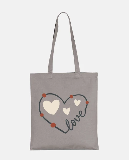 Bag in love lovers love seduction handbag boho student canvas tote