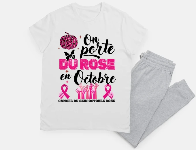 Pyjama in October we wear pink as a gift