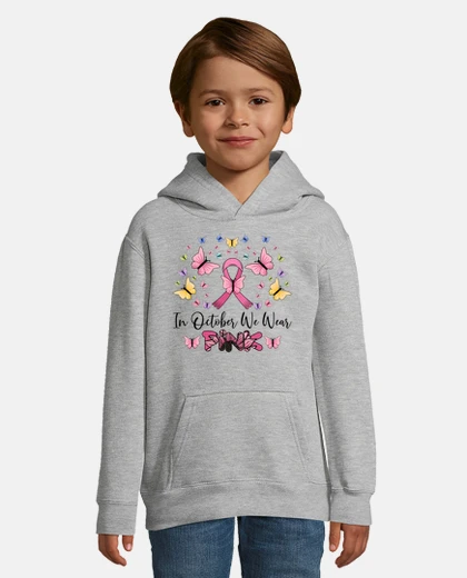 Kids In October We Wear Pink Butterfly