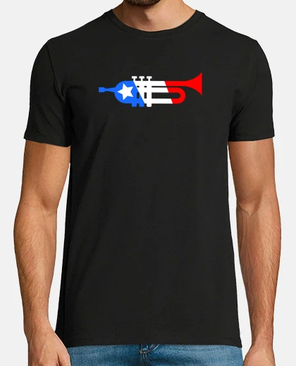 T-shirt in stile americano bandiera tromba