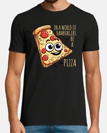 T-shirt in un world of hamburger al prosciutto 