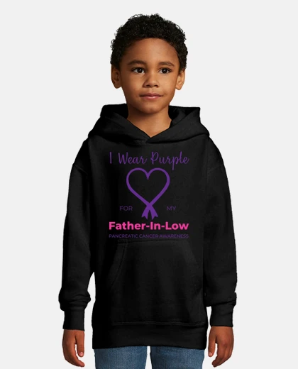 Abbigliamento indosso il viola per sensibilizzare mio padre sul cancro al pancreas