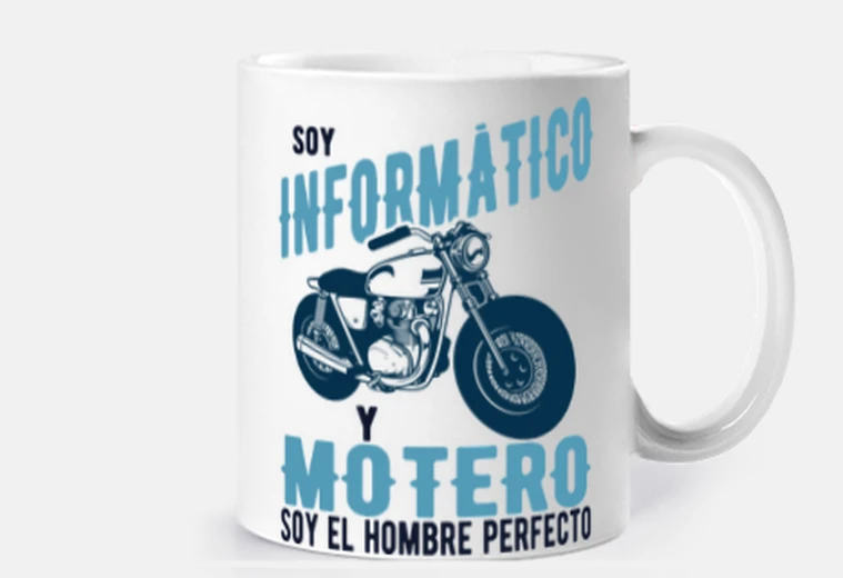 Taza informático y motero