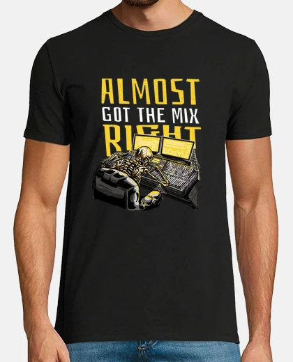 T-shirt ingegnere del suono scheletro