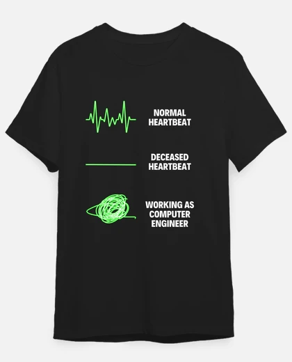 T-shirt ingegnere informatico lavoratore comput tostadora