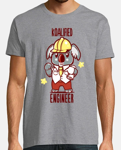 T-shirt ingegnere koalificato - koala animal pun - camicia da uomo