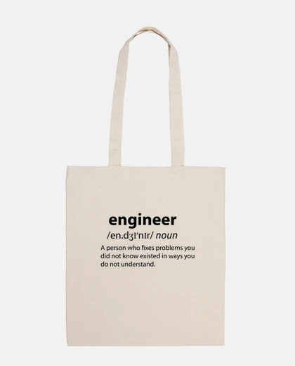 Bolsa ingeniero divertido diccionario definic