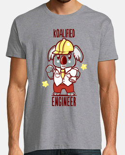 ingeniero koalified - koala animal pun - camiseta para hombre