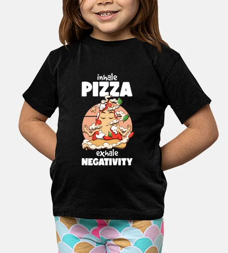 Kids inhale pizza exhale negativity